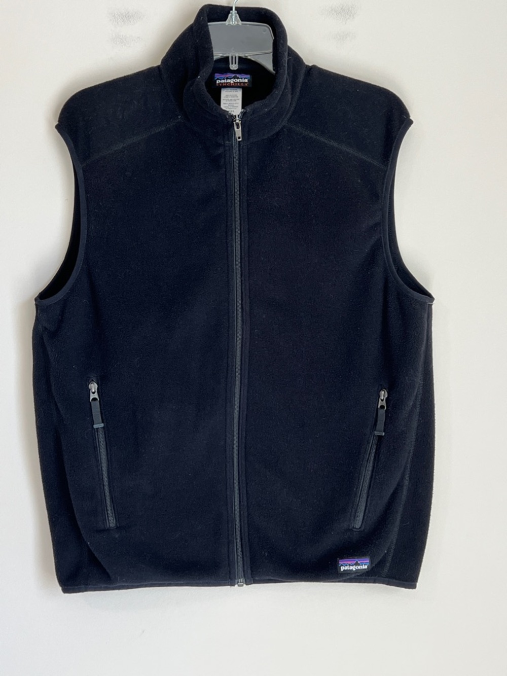 Patagonia Men's Synchilla Fleece Vest Size Medium Black EUC Outdoor Hiking‎